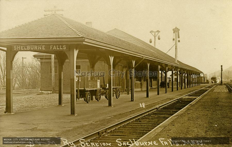 Postcard: Boston & Maine Railway Station, Shelburne Falls, Massachusetts